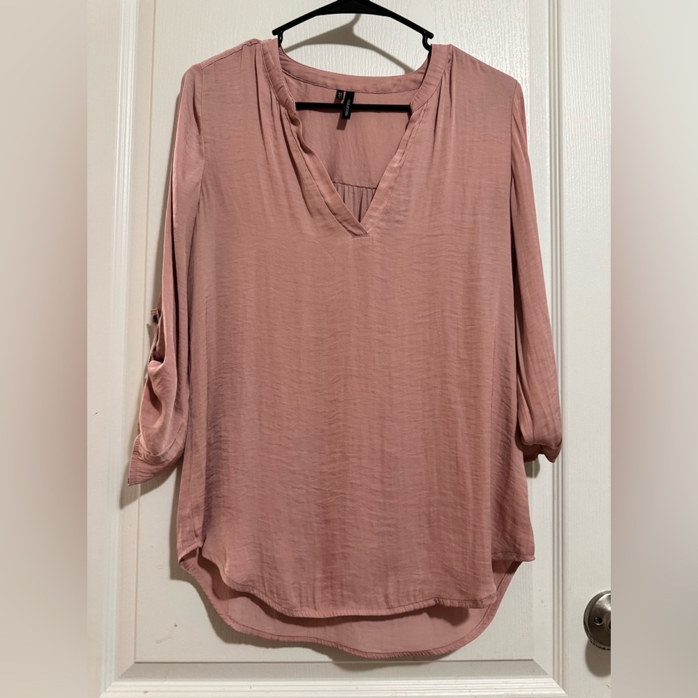 Maurices Blush Pink V-Neck Blouse
